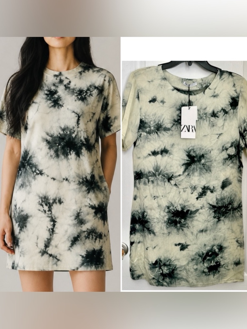 ZARA BATIK TIE DYE TUNIC, TOP OR MINI DRESS. CASUAL AND VERSATILE. SIZE SMALL.
